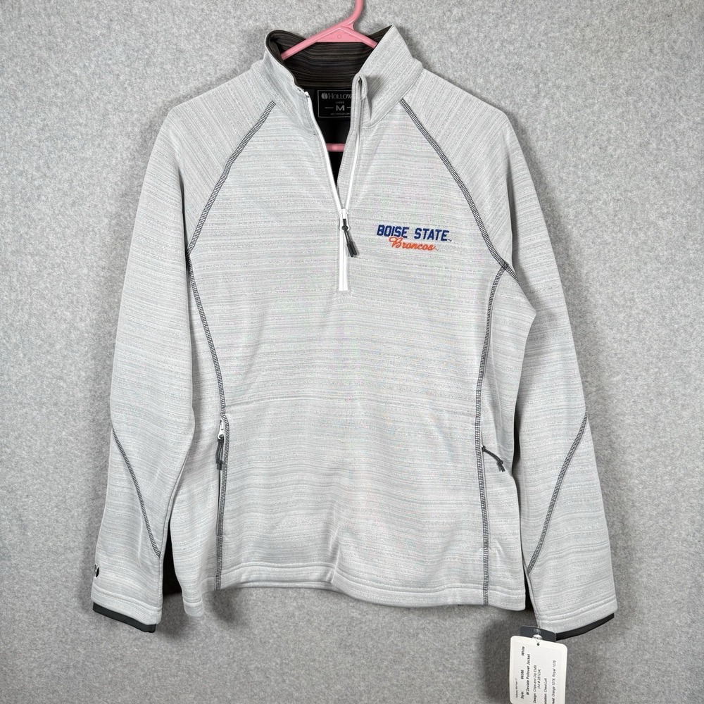 Holloway boise state quarter zip pullover womens medium gray